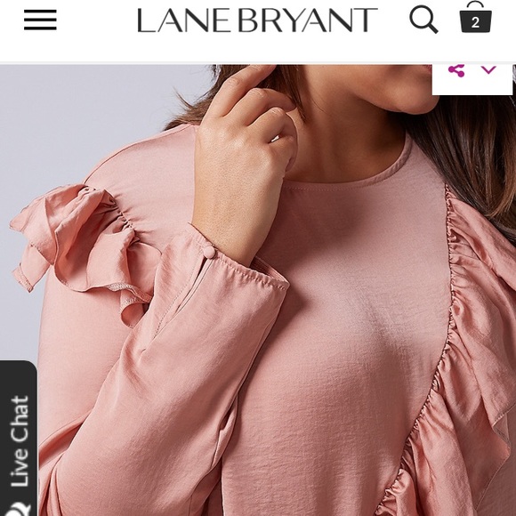 NWT blush satin blouse. Size 18 - Picture 3 of 3